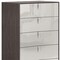 Homeroots 31" Chestnut And Light Gray Wood Five Drawer Gentlemens Chest 714479 - alternate 4