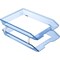 Acrimet Facility 2 Tier Letter Tray Front Load Size Desktop File Organizer Plastic Clear Blue 263.2 - alternate 6