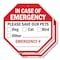 Signmission In Case of Emergency Please Save Ou, 6 inch X 6 inch, Plastic Sign, 2PK OC-P-2PACK-6-90 - alternate 1