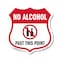 Signmission No Alcohol Shield Sign No Alcohol Past T, 12 Inch X 12 Inch, Plastic Sign SHI-P-12-390 - alternate 1