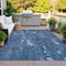 Homeroots 5' X 8' Blue And Ivory Abstract Washable Indoor Outdoor Area Rug 631162 - alternate 8