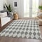 Homeroots 10' X 14' Gray And Ivory Geometric Washable Indoor Outdoor Area Rug 577048 - alternate 9