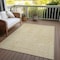 Homeroots 5' X 8' Wheat And Ivory Geometric Washable Indoor Outdoor Area Rug 600787 - alternate 9