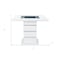 Homeroots 47" White Silver And Black Glass Faux Crystal And Wood Square Bar Table 564795 - alternate 7