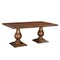 Homeroots 75" Dark Brown Wood Double Pedestal Base Dining Table 554334 - alternate 8