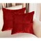 Homeroots Set of Two 18" Red Cowhide Throw Pillows, 2PK 544613 - alternate 1