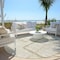 Homeroots 8' Beige Tan And Taupe Round Geometric Washable Indoor Outdoor Area Rug 588396 - alternate 8