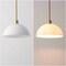 Jonathan Y Solene 11.75" 1-Light Modern Contemporary Adjustable Metal/Glass Dome LED Pendant, Brass Gold/White JYL9565A - alternate 11