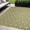 Homeroots 5' X 7' Green And Ivory Geometric Indoor Outdoor Area Rug 572645 - alternate 1