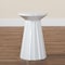 Baxton Studio Ulmer Metal Scalloped Side Table - Modern Round Accent Table for Indoor or Semi-Outdoor Use, White 259-14290-ZORO - alternate 8