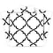 Homeroots 8" X 8" Black and White Quatrefoil Peel and Stick Tiles 399924 - alternate 1
