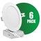 Qplus 6-Inch Slim-Panel Recessed Light White, 5000K Warm White, 6PK 21105906-06 - alternate 1