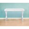 Homeroots 47" White and Silver Writing Desk With Two Drawers 320752 - alternate 4