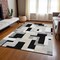 Homeroots 9' X 12' Black Ivory And Beige Geometric Washable Indoor Outdoor Area Rug 613197 - alternate 9