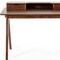Homeroots 48" Walnut Manufactured Wood Rectangular Writing Desk With Two Drawers 482427 - alternate 8