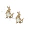 Homeroots Set Of Two 7" Brown and White Polyresin Rabbit Figurine, 2PK 518101 - alternate 5