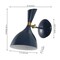 Jonathan Y Josef 10" Adjustable Iron Retro LED Wall Sconce, Navy JYL9066C - alternate 8