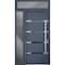 Vdomdoors Steel Door Deux 1105 Gray Graphite Sidelight and Transom Window Stainless Inserts Single Modern Pai DEUX1105EXD-GRE-W36+14xH80+16-LH-O - alternate 7