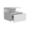 Homeroots 12" White Wood One Drawer Floating Nightstand 526151 - alternate 11