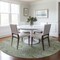 Homeroots 8' Mint Green And Gray Round Floral Washable Indoor Outdoor Area Rug 604080 - alternate 8