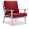 Leisuremod Walbrooke 3-Piece Outdoor Patio Set, White Aluminum Frame & Removable Cushions, Red WW-57-31R - alternate 9