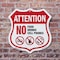 Signmission Property Shield Sign No Food No Drinks N, 6 Inch X 6 Inch, Plastic Sign SHI-P-6-455 - alternate 5