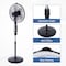 Edendirect 20 in. 3 Fan Speeds Stand Fan in Black with Adjustable Height, Remote Control and Timer IR-STAND16RC02 - alternate 12