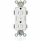 Leviton Straight Blade Receptacle, 5-15R, 15 A, 125V AC, Surface Mount, Self-Grounded MT162-2W - alternate 1