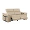 Homeroots 73in Cream and Black Italian Leather Power Reclining Loveseat 720483 - alternate 10