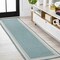 Jonathan Y James Modern Border Stripe Aqua/Beige 2 ft. x 8 ft. Indoor/Outdoor Runner Rug SMB201B-28 - alternate 1