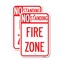 Signmission No Standing Fire Zone, 12'' X 18'' 2 Signs, Heavy Gauge Aluminum, 2PK A-1218-2PACK-23584 - alternate 1