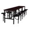 Regency Endure Standing Height Table & Chair Set with 12 Pull-Out Stools, Walnut Top, Walnut Wood Seats 9012-WLT-WLT - alternate 1