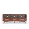 Homeroots 64in Brown Mahogany Solid Wood Open Shelving TV Stand 404259 - alternate 1