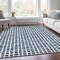 Homeroots 10' X 14' Navy Blue And Ivory Geometric Washable Indoor Outdoor Area Rug 583311 - alternate 7