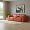 Homeroots 90in Orange and Brown Italian Leather Power Reclining Loveseat With Storage 720555 - alternate 8