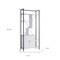 Homeroots 71" White Metal Eight Tier Etagere Bookcase with Two Doors 630395 - alternate 4