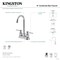 Kingston Brass Double-Handle 4" Centerset High-Arc Bar Faucet, Brushed Nickel FB8498DL - alternate 2