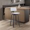 Homeroots 26" Light Gray And Black Fabric Swivel Low Back Counter Height Bar Chair 534434 - alternate 8