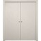 Sartodoors Sliding French Double Pocket Doors 36 x 80 inches, Ego 5005 Painted White Oak, Kit Rail Hardware ,  EGO5005DP-PWO-36 - alternate 1