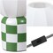 Jonathan Y Valarie 10.25" Contemporary Modern Checkerboard Ceramic w/Ribbed Cocoon Globe Shade LED Mini Table L JYL4203D - alternate 7