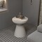 Leisuremod Isle 17 in Round Fiberstone Bowl Side Table, Pedestal Base, Fully Assembled IST17CR - alternate 9