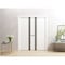 Sartodoors Sliding Double Pocket Doors 48 x 96 inches, Planum 0333 White Silk with Black Inserts and Frosted G PLANUM0333DP-WS-4896 - alternate 1