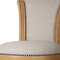 Homeroots 25" Beige and Natural Fabric and Solid Wood Counter Height Swivel Bar Chair 534317 - alternate 8