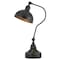 Homeroots 25" Distressed Gray Metal Adjustable Desk Lamp With Gray Dome Shade 524675 - alternate 6