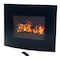Northwest 25.5in Wall Mounted Electric Fireplace Curved Glass Heater with Log Fuel Effect, Adjustable Flames 80-EF455S - alternate 7