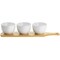 Gibson Elite Gracious Dining 4 Piece Fine Ceramic Tidbit Bowl Set with Base in White 134045.04 - alternate 1