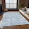 Homeroots 10' X 14' Sky Blue And Denim Blue Abstract Washable Indoor Outdoor Area Rug 588485 - alternate 6
