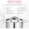 Bakken-Swiss 2QT Stockpot, Brushed Stainless Steel, Heavy Duty, Induction-Ready, Lid and Riveted Handles BAKSTQ2 - alternate 7