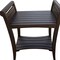 Homeroots Rectangular Teak Shower Bench With Shelf And Handles In Brown Finish 376673 - alternate 7