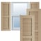 Ekena Millwork Rustic Two Equal Louver Knotty Pine Faux Wood Shutters (Per Pair), Primed Tan, 12"W x 52"H SHULV12X52KPPR - alternate 1
